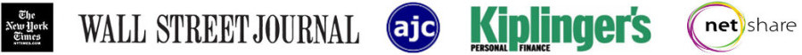 As seen in and featured by: The New York Times, Wall Street Journal, ajc, Kiplingers, netshare As seen in and featured by: The New York Times, Wall Street Journal, ajc, Kiplingers, netshare